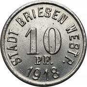 10 Pfennig - Briesen, Germany, 1918 reverse image