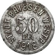 50 Pfennig - Briesen, Germany, 1918 reverse image