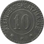 10 Pfennig - Deutsch-Eylau, Germany,  reverse image