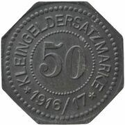 50 Pfennig - Deutsch-Eylau, Germany, 1916 reverse image