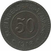 50 Pfennig - Deutsch-Eylau, Germany, 1918 reverse image