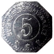 5 Pfennig - Lessen, Germany, 1917 reverse image