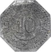 10 Pfennig - Lessen, Germany, 1917 reverse image