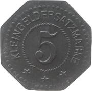 5 Pfennig - Riesenburg, Germany, 1917 reverse image