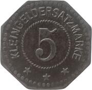 5 Pfennig - Riesenburg, Germany, 1917 reverse image