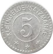 5 Pfennig - Riesenburg, Germany, 1917 reverse image