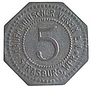 5 Pfennig - Strasburg Kaufmännischer Verein E. V. obverse image