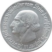 50 Pfennig - Westfalen Freiherr vom Stein, Germany, 1921 reverse image