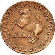 5 Mark - Westfalen Freiherr vom Stein obverse image