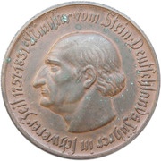 10 Mark - Westfalen Freiherr vom Stein, Germany, 1921 reverse image