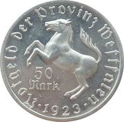 50 Mark - Westfalen Annette v. Droste-Hülshoff obverse image