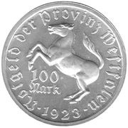100 Mark - Westfalen Annette v. Droste-Hülshoff obverse image