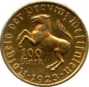 100 Mark - Westfalen Annette v. Droste-Hülshoff obverse image