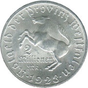 2 millions Mark - Westfalen Freiherr vom Stein obverse image