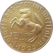 5 millions Mark - Westfalen Freiherr vom Stein obverse image