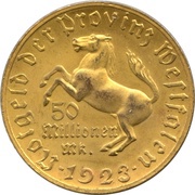 50 millions Mark - Westfalen Freiherr vom Stein obverse image