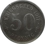 50 Pfennig - Ahlen, Germany, 1917 reverse image