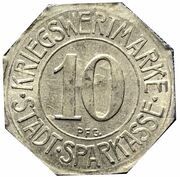 10 Pfennig - Bielefeld Stadtsparkasse, Germany, 1917 reverse image