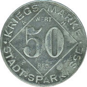 50 Pfennig - Bielefeld Stadtsparkasse, Germany, 1917 reverse image