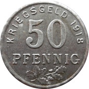 50 Pfennig - Bochum, Gelsenkirchen, Hattingen, Germany, 1918 reverse image
