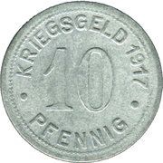 10 Pfennig - Bottrop, Germany, 1917 reverse image