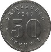 50 Pfennig - Bottrop, Germany, 1917 reverse image