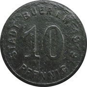10 Pfennig - Buer in Westfalen, Germany, 1919 reverse image