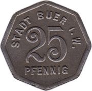 25 Pfennig - Buer in Westfalen, Germany,  reverse image