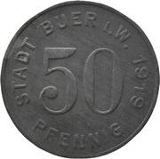 50 Pfennig - Buer in Westfalen, Germany, 1919 reverse image