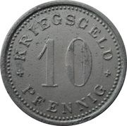 10 Pfennig - Burgsteinfurt, Germany, 1917 reverse image