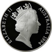 10 Dollars - Elizabeth II 3rd Portrait - Wedge-tailed Eagle - Piedfort obverse image