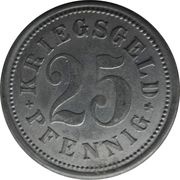 25 Pfennig - Burgsteinfurt, Germany, 1917 reverse image