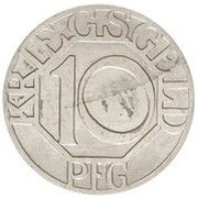 10 Pfennig - Dortmund silver, Germany, 1917 reverse image