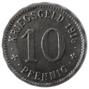 10 Pfennig - Hagen, Germany, 1918 reverse image