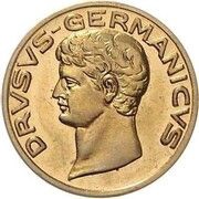 10 Pfennig Pattern reverse image