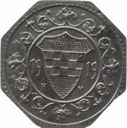 1 Pfennig - Hamm, Germany, 1919 reverse image