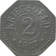 2 Pfennig - Hamm, Germany, 1917 reverse image