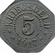 5 Pfennig - Hamm, Germany, 1917 reverse image