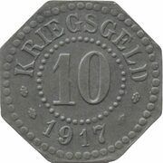 10 Pfennig - Hamm, Germany, 1917 reverse image