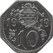 10 Pfennig - Hamm, Germany, 1919 reverse image