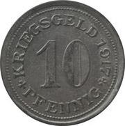 10 Pfennig - Hörde in Westfalen, Germany, 1917 reverse image