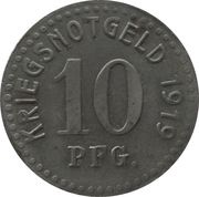 10 Pfennig - Horst-Emscher, Germany, 1919 reverse image