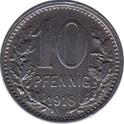 10 Pfennig - Iserlohn, Germany, 1918 reverse image