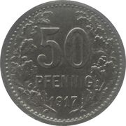 50 Pfennig - Iserlohn, Germany, 1917 reverse image