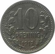 10 Pfennig - Letmathe, Germany, 1917 reverse image