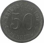 50 Pfennig - Letmathe, Germany, 1917 reverse image