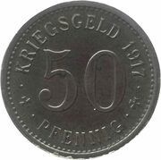 50 Pfennig - Letmathe, Germany, 1917 reverse image