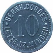 10 Pfennig - Lette Bernh. Cordes obverse image