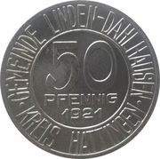 50 Pfennig - Linden-Dahlhausen, Germany, 1921 reverse image