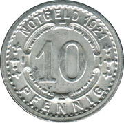 10 Pfennig - Lippstadt, Germany, 1921 reverse image
